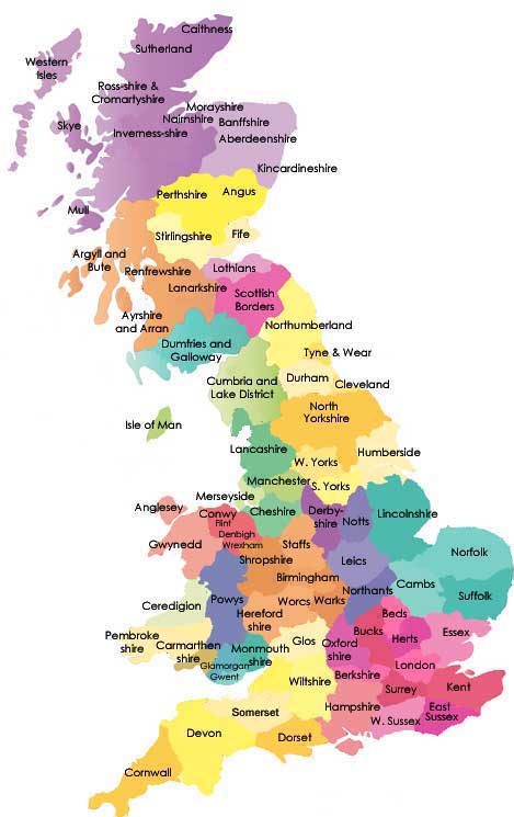 Counties in the UK